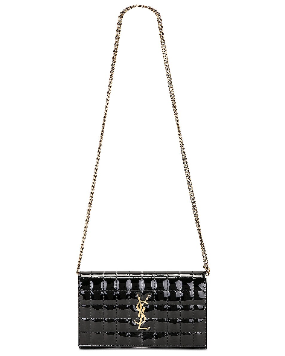 

Сумка Saint Laurent Classic Cassandre Chain Wallet, нуар