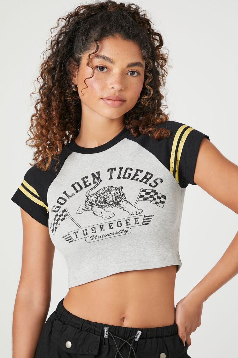 

Детская футболка реглан Golden Tigers Forever 21, серый
