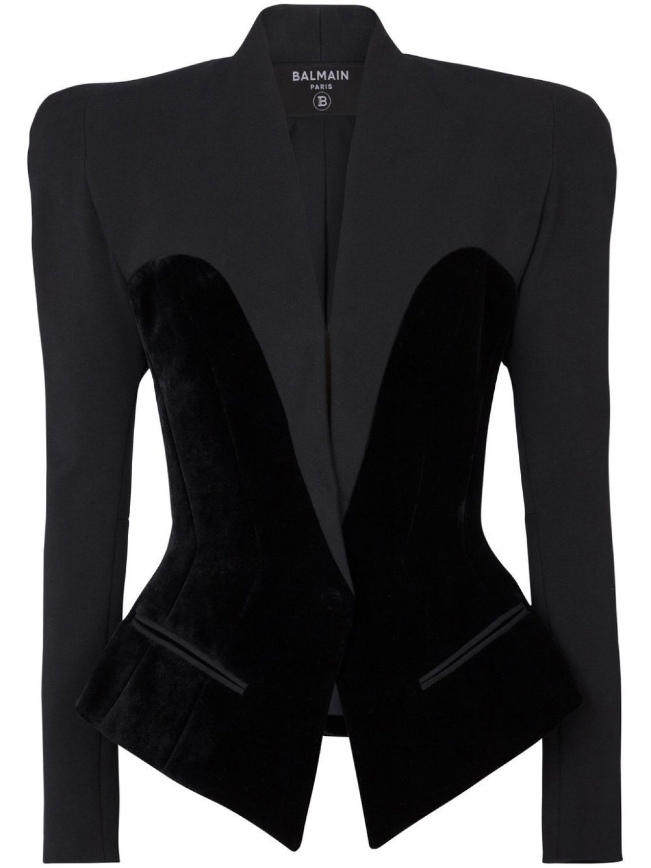 

Balmain two-pocket fitted blazer, черный