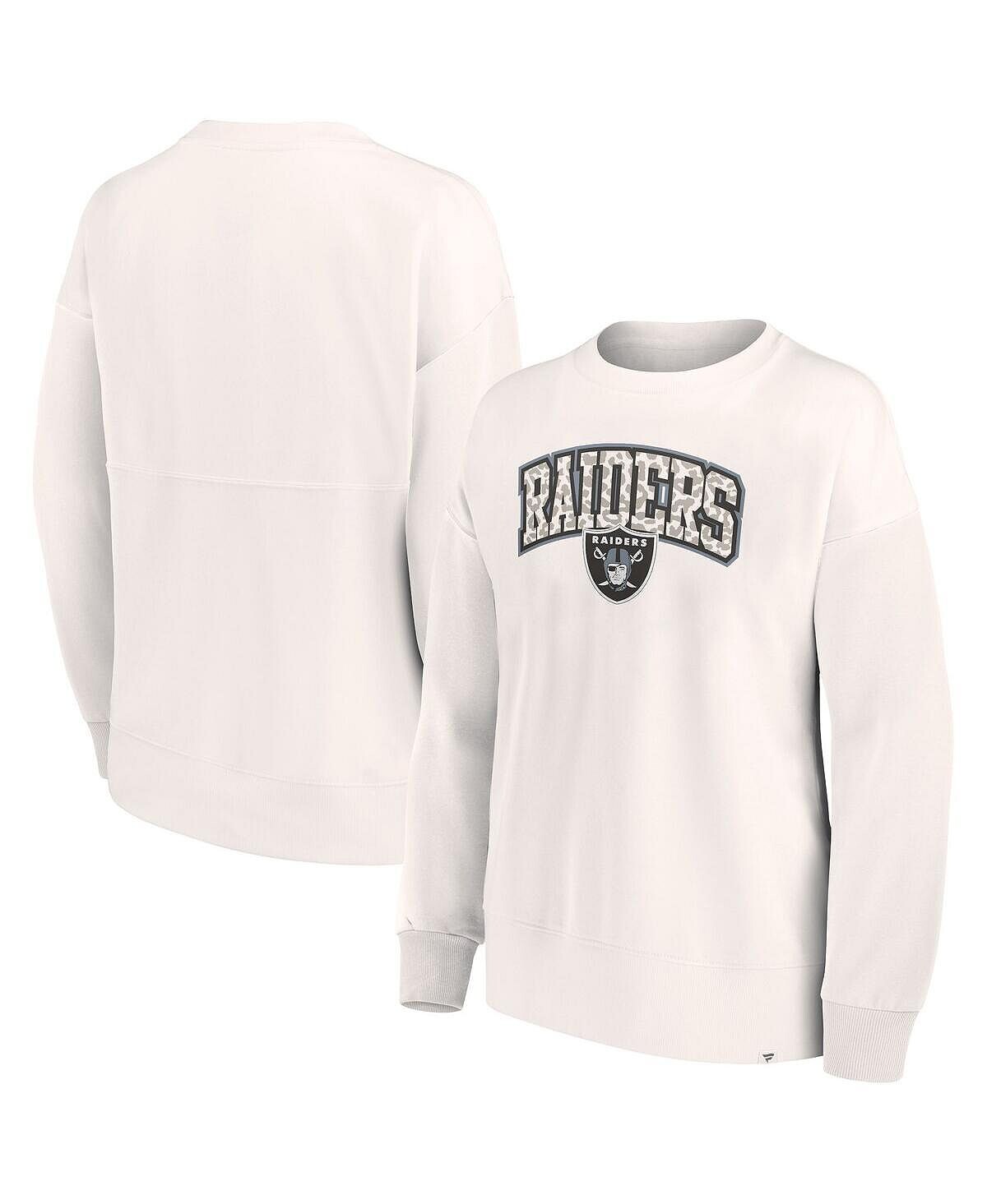 

Женский белый пуловер с логотипом Las Vegas Raiders Leopard Team Fanatics, белый