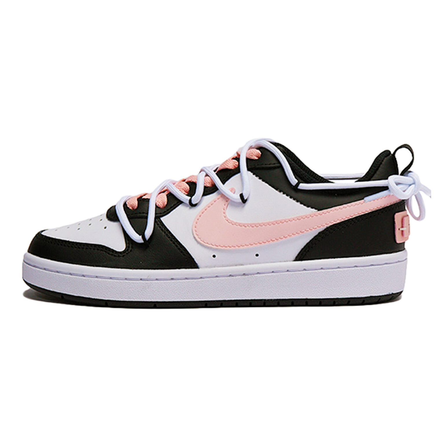 

Кроссовки Nike Court Borough Skateboarding Shoes Women's Low-top Black/pink/white, розовый