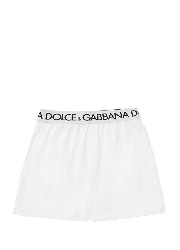 

Белые боксеры с лентой с логотипом на талии Dolce&Gabbana