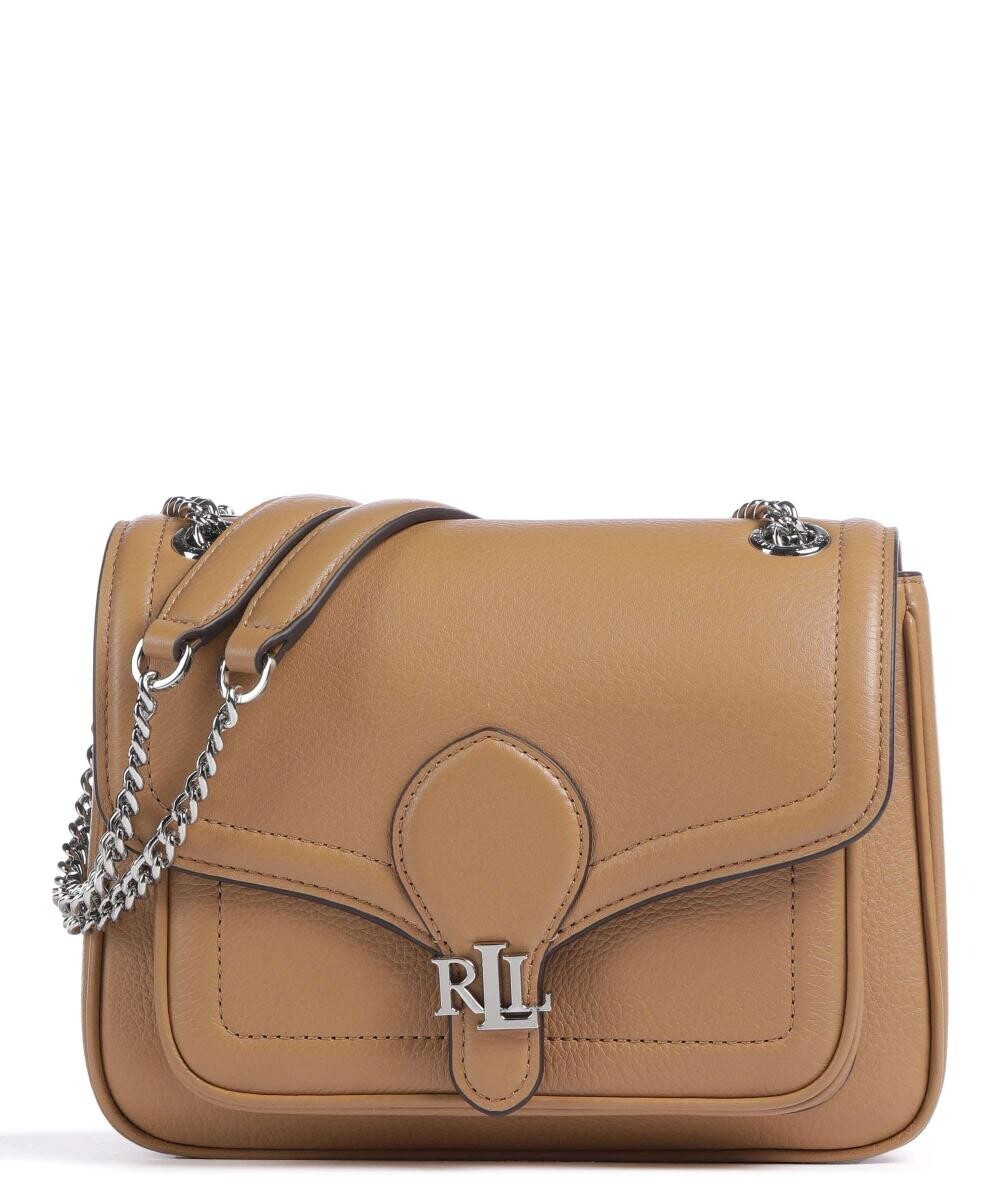 

Сумка через плечо из зерненой яловой кожи Lauren Ralph Lauren, коричневый