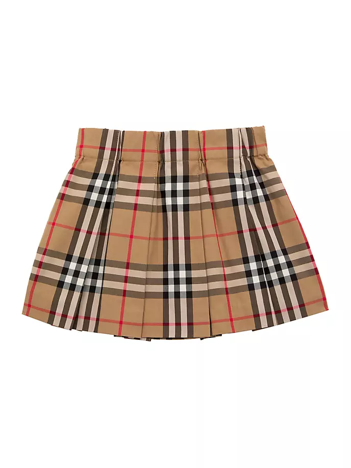 

Плиссированная юбка Gabrielle для малышей и маленьких девочек Burberry, цвет archive beige check