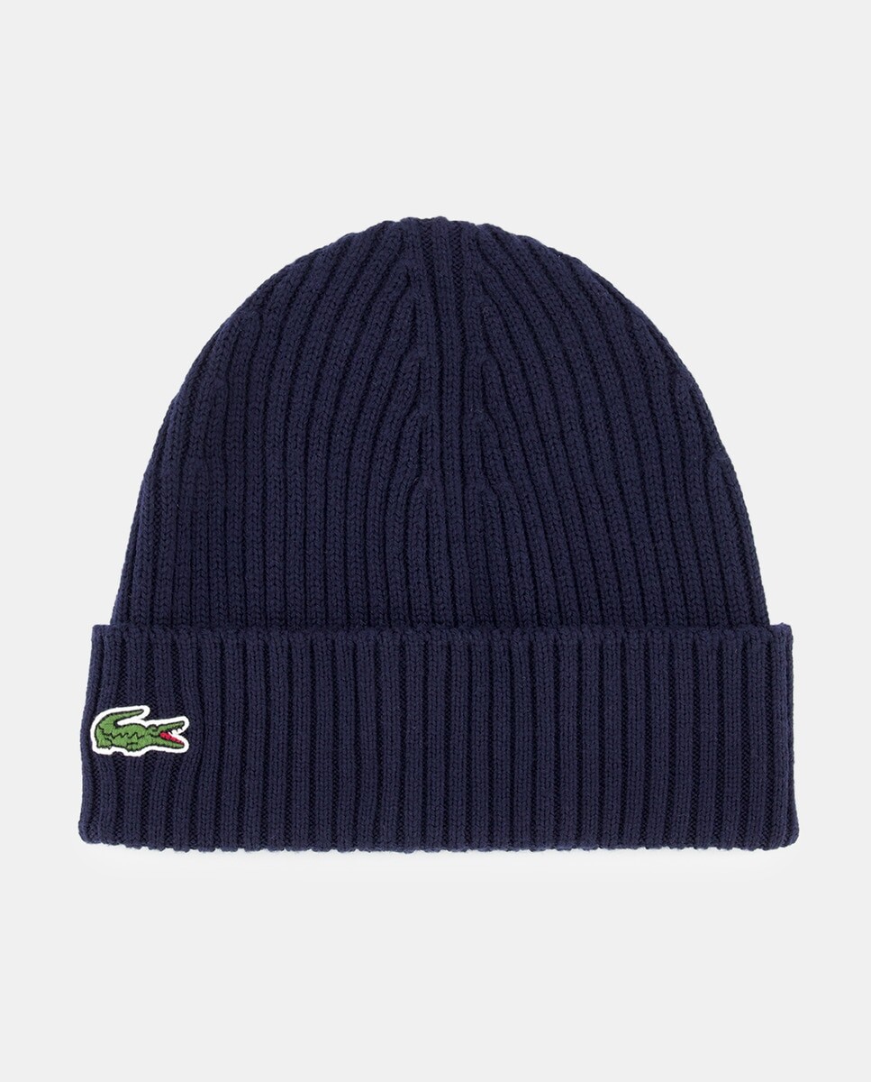 

Мужская шерстяная шапка Lacoste, темно-синий
