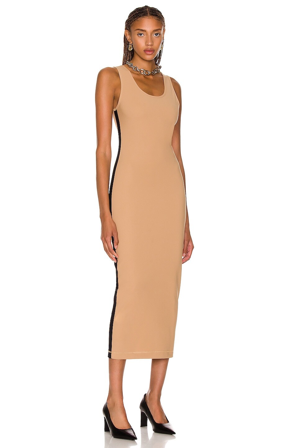 

Платье for FWRD Sport Midi Dress Wardrobe.Nyc, цвет Khaki & Black