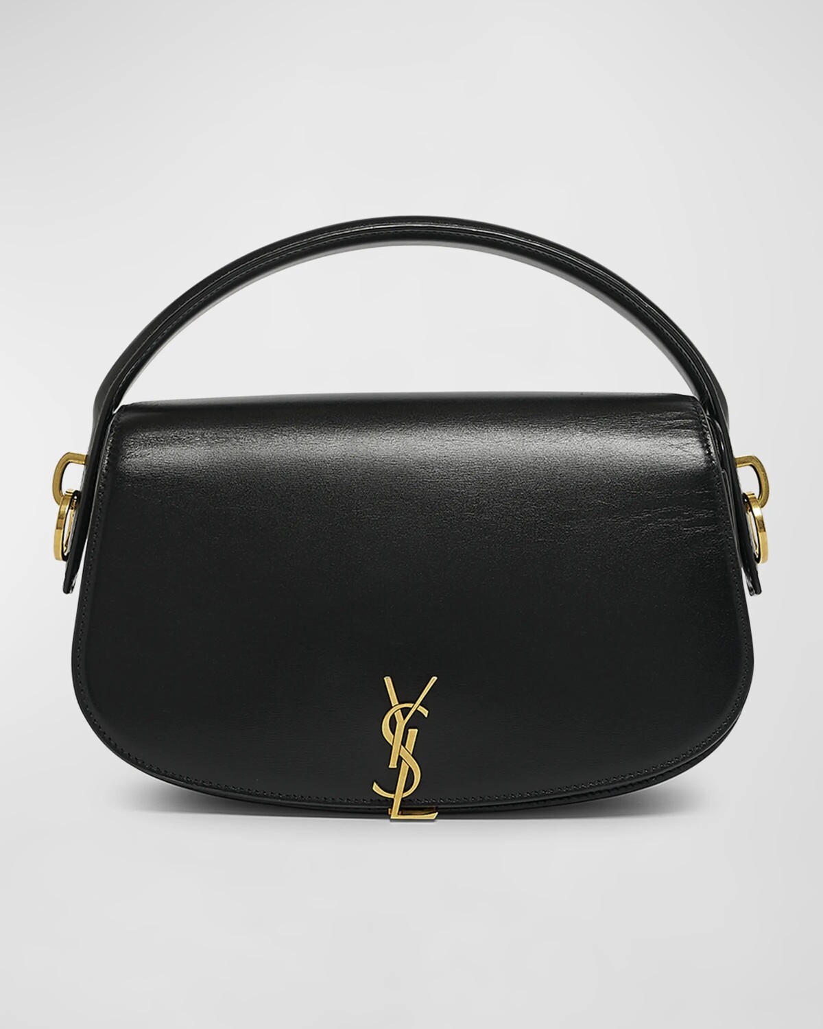 

Кожаная сумка через плечо YSL с клапаном Saint Laurent, цвет Black
