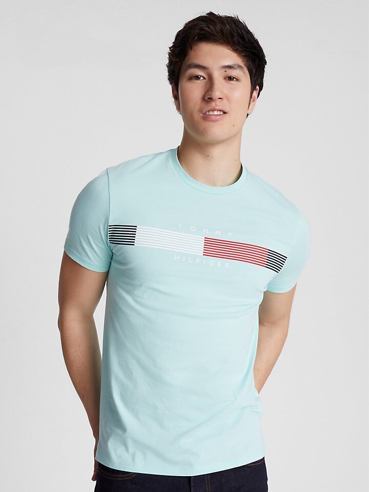 

Полосатая футболка с флагом Tommy Tommy Hilfiger