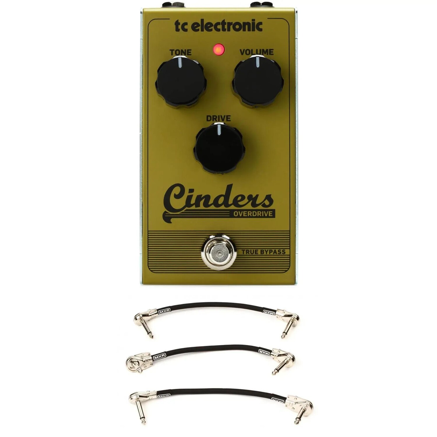 

Педаль Overdrive TC Electronic Cinders с 3 соединительными кабелями