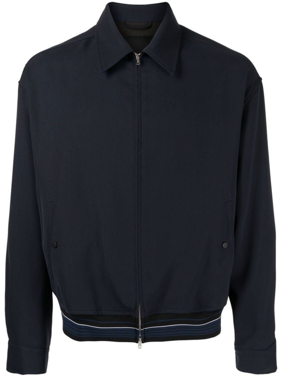 

3.1 Phillip Lim куртка-рубашка с отделкой в полоску, синий