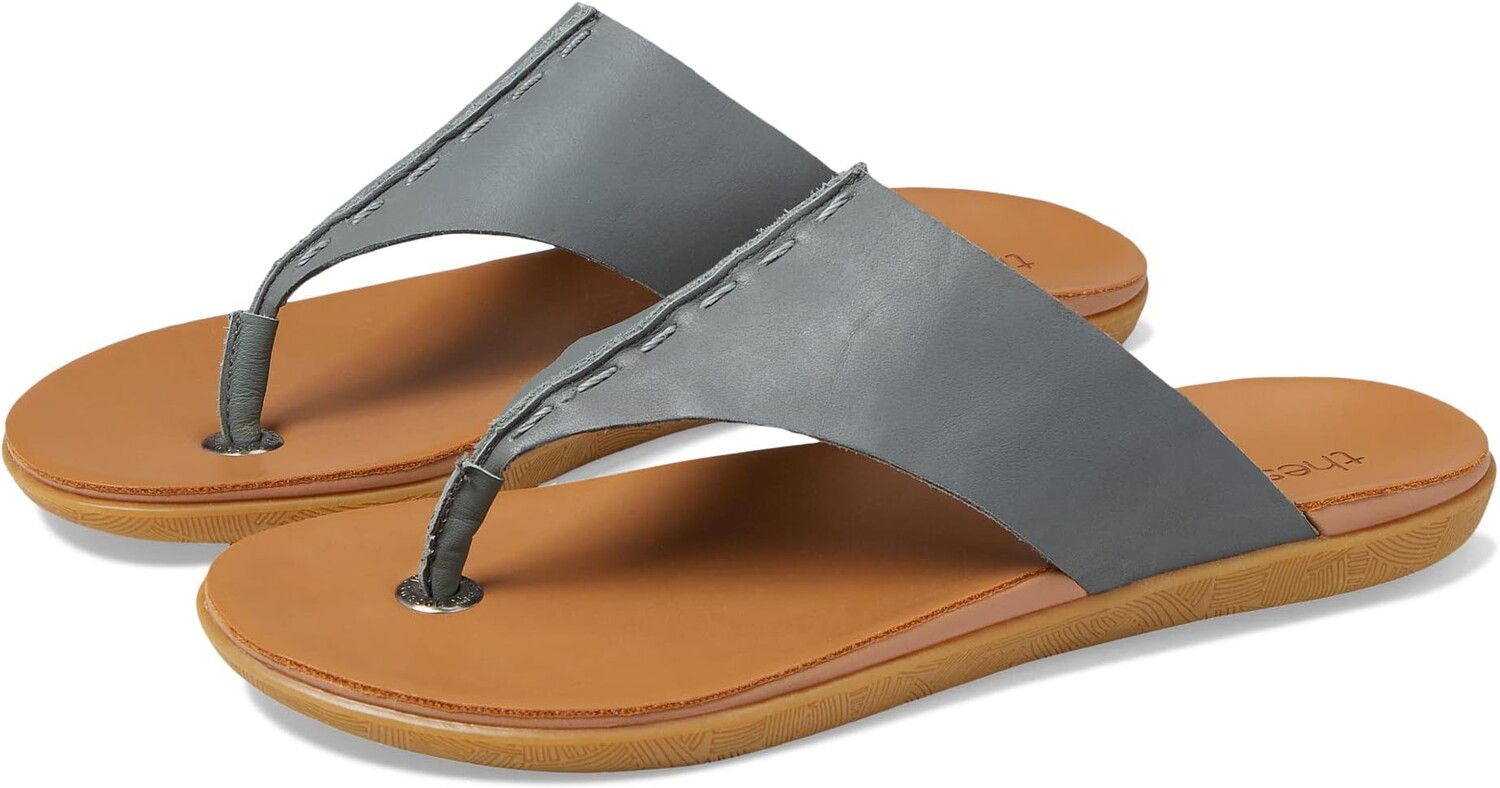 Шлепанцы Los Feliz Leather Sandal The Sak, цвет Dusty Blue