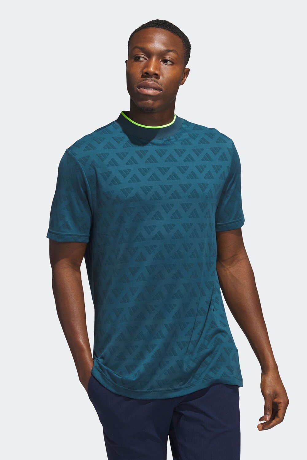 

Рубашка-поло Performance Adi с жаккардовым эффектом Adidas Golf, синий