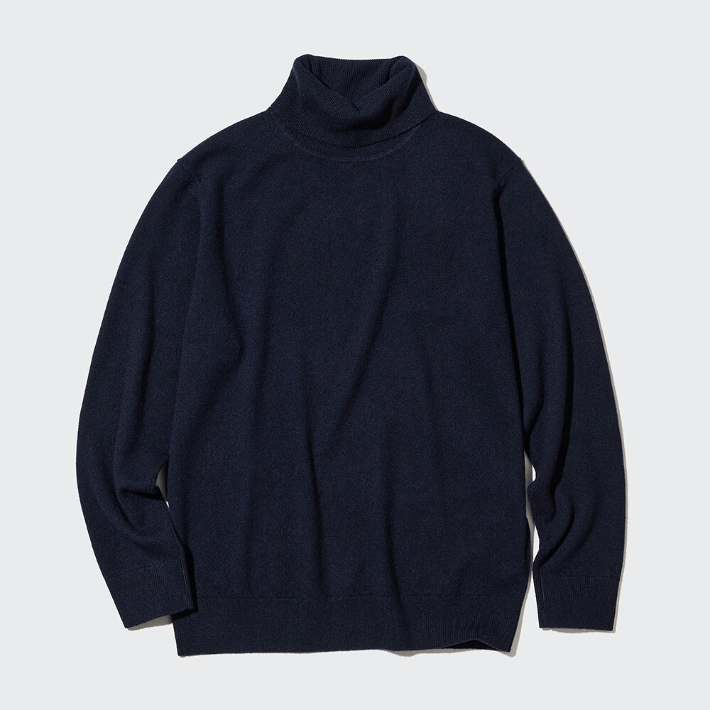 

Предпродажа мужского и женского кашемирового свитера с двумя лацканами Uniqlo, водолазки с длинными рукавами