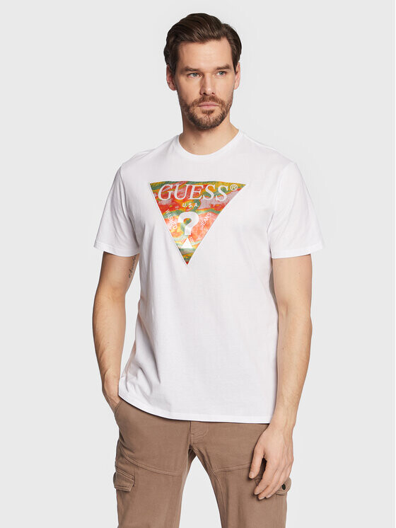 

Футболка узкого кроя Guess, белый
