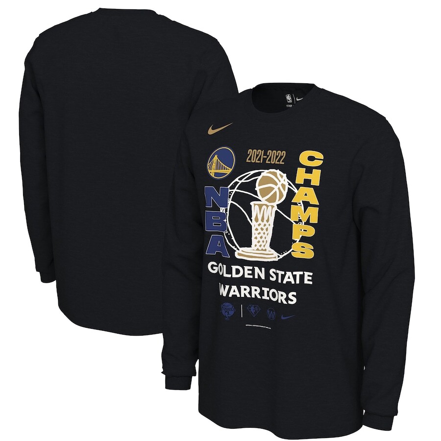

Футболка с длинным рукавом Nike Golden State Warriors, черный