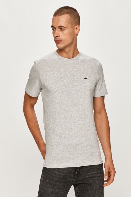 

Хлопковая футболка Lacoste, серый