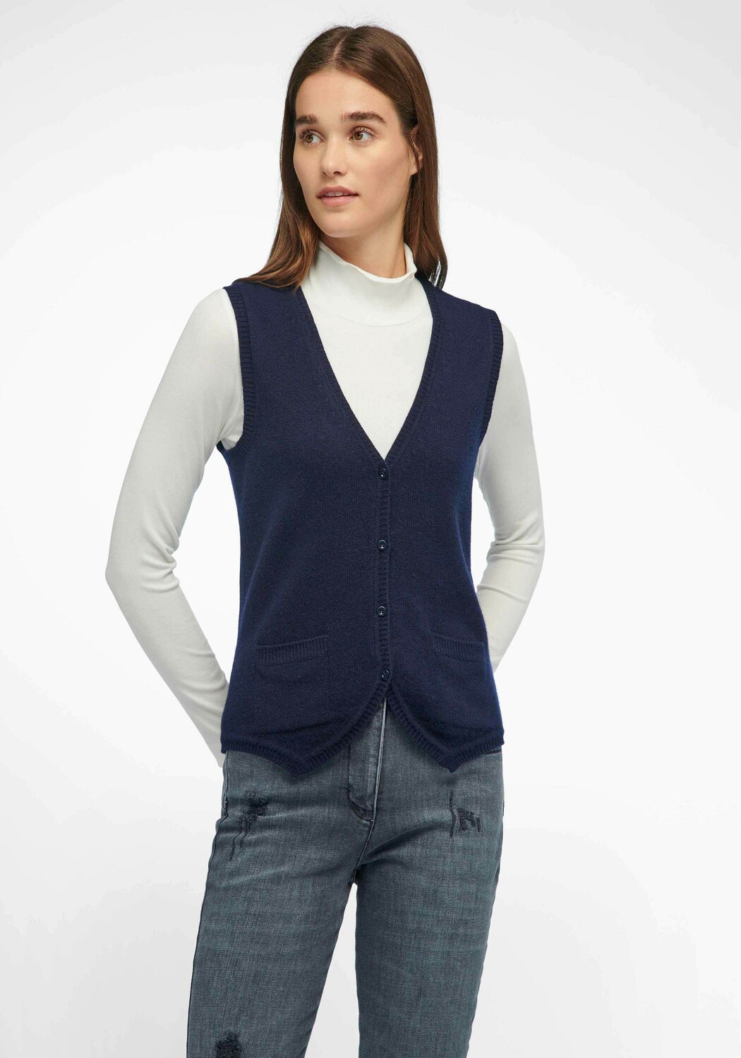 

Утепленный жилет PETER HAHN Strick new wool, морской