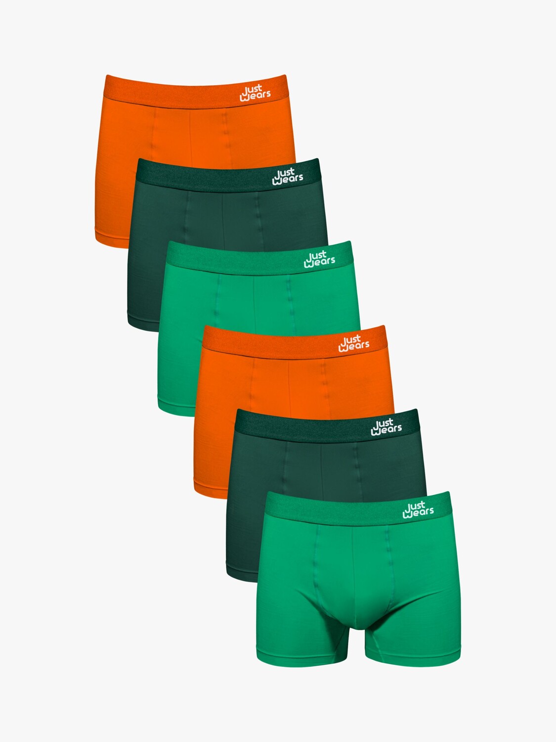 

Профессиональные боксеры JustWears, оранжевый/темно-зеленый/светло-зеленый