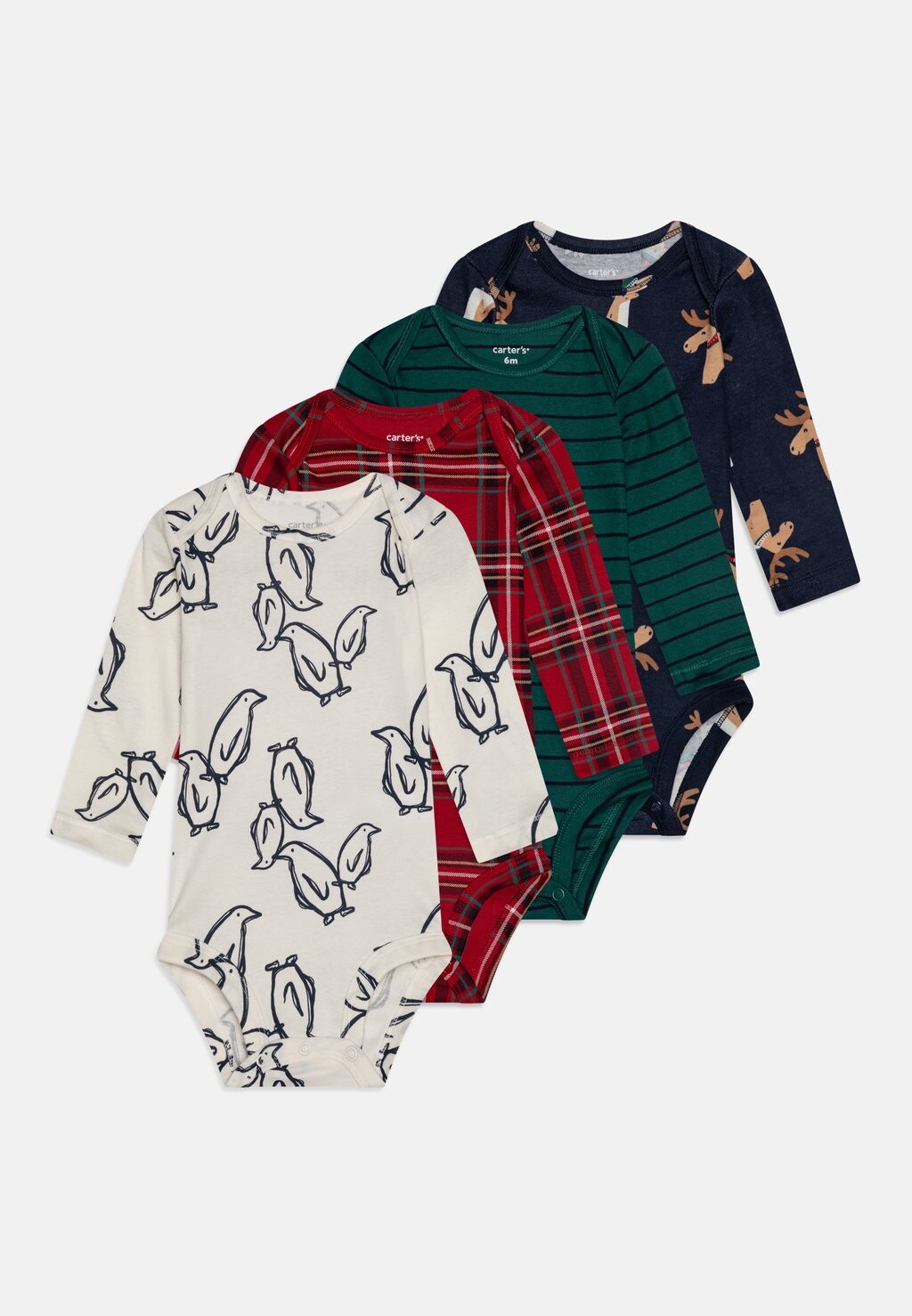 

Боди UNISEX 4 PACK Carter's, цвет green/red/dark blue