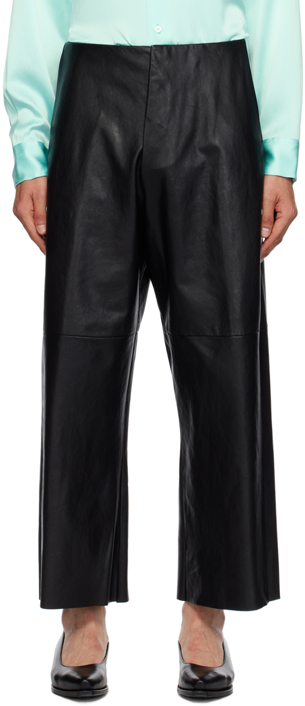 Черные кожаные брюки No.249 Gabriela Coll Garments