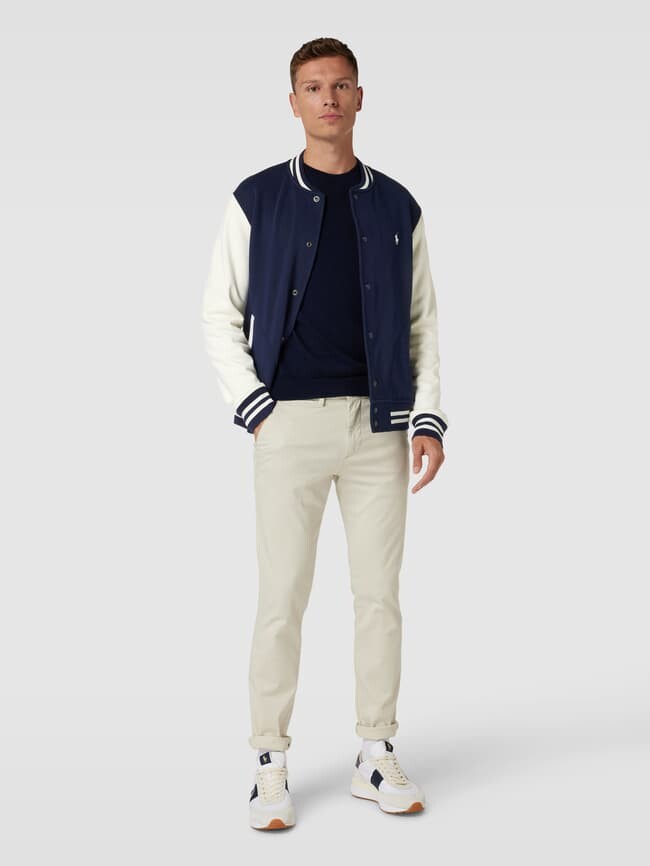 

Куртка колледжа с вышитым логотипом Polo Ralph Lauren, темно-синий