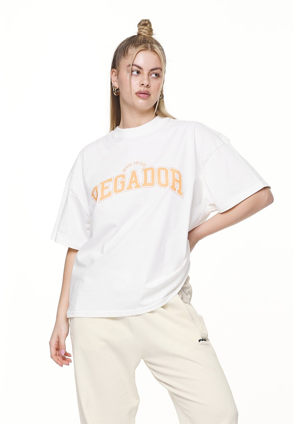 

Футболка с принтом WAYRUNA HEAVY OVERSIZED TEE Pegador, цвет washed coconut milk