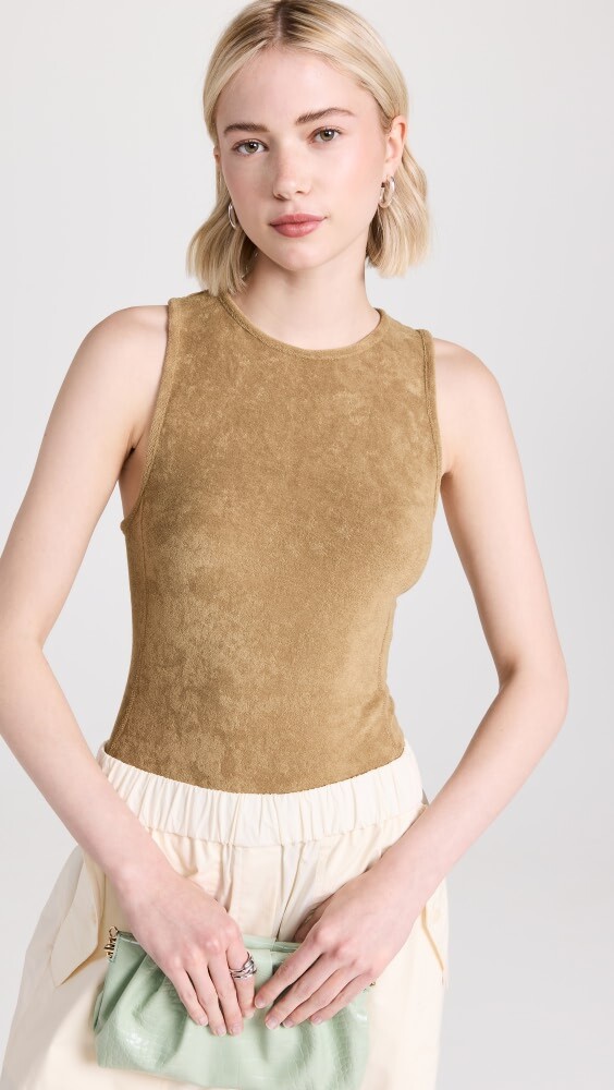 

Боди Tibi Summer Terry Crewneck Racerback