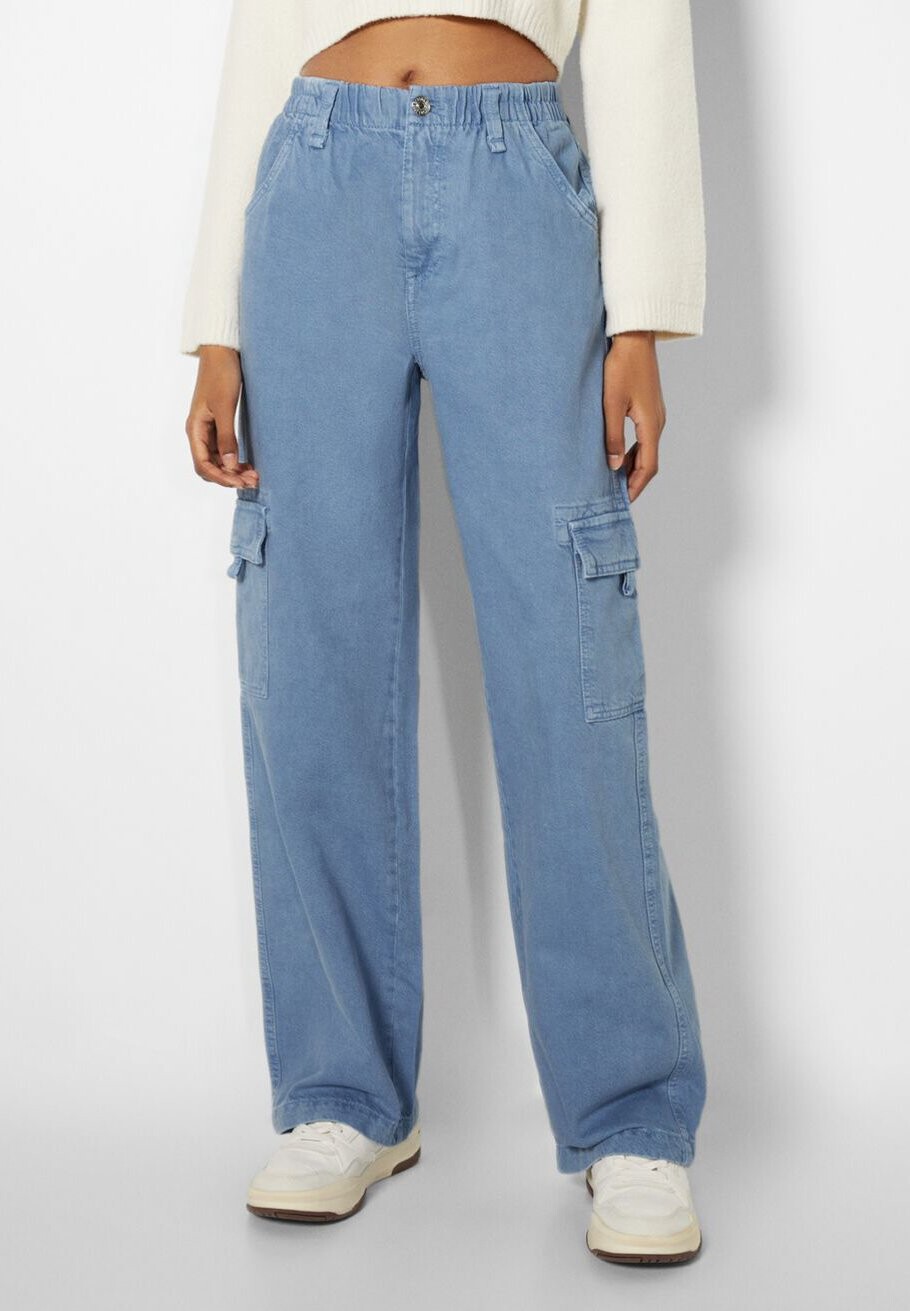 

Джинсы-сигареты Bershka, синий