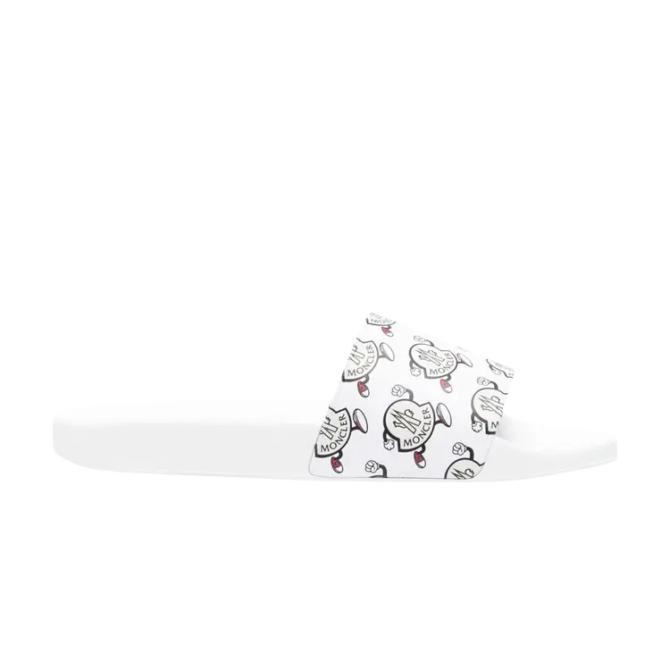 

Кроссовки Moncler Basile Slide 'Logo Print - White', белый