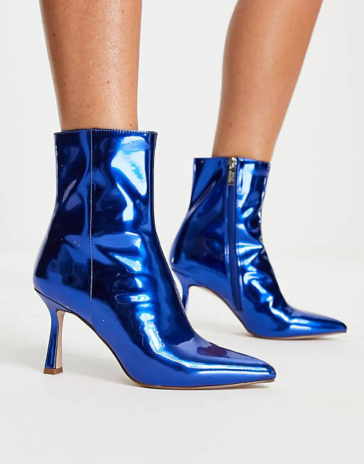 

Ботинки на каблуке Steve Madden Jazelle цвета синего кобальта металлик