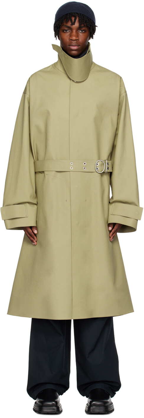 

Зеленый тренч с поясом Jil Sander