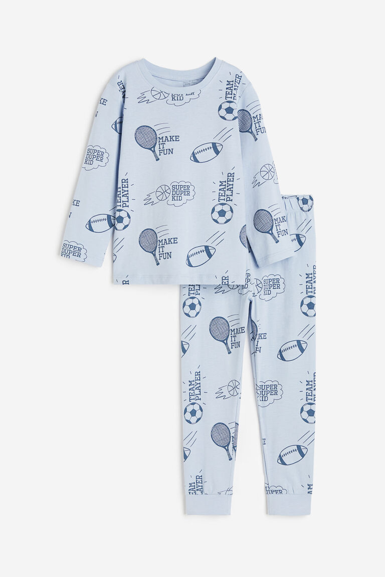 Пижамы из джерси H&M, синий