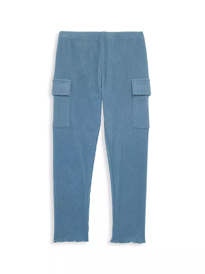

Вязаные брюки-карго для маленьких девочек Design History, цвет denim
