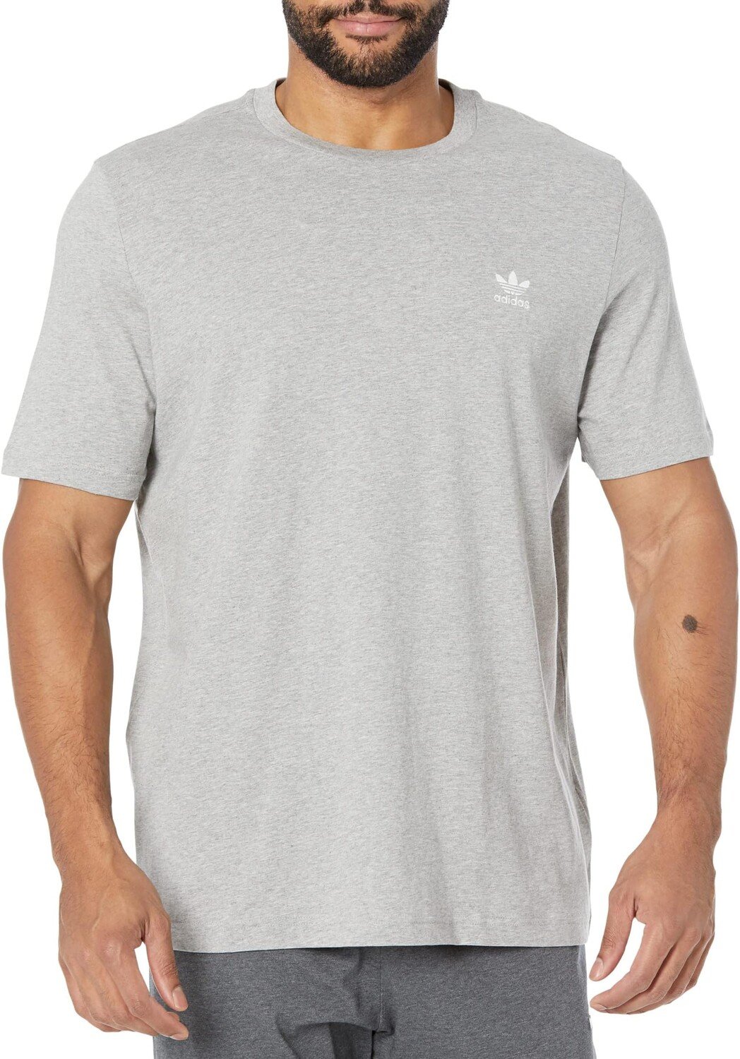 

Футболка Trefoil Essential adidas, цвет Medium Grey Heather