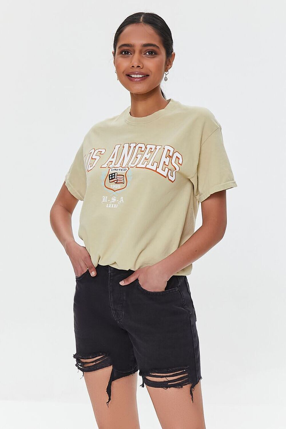

Джинсовые шорты для мам из органически выращенного хлопка Forever 21, черный
