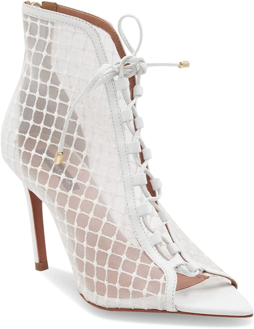 

Ботинки BCBGMAXAZRIA Ellise Lace-Up Peep-Toe, цвет Magnolia