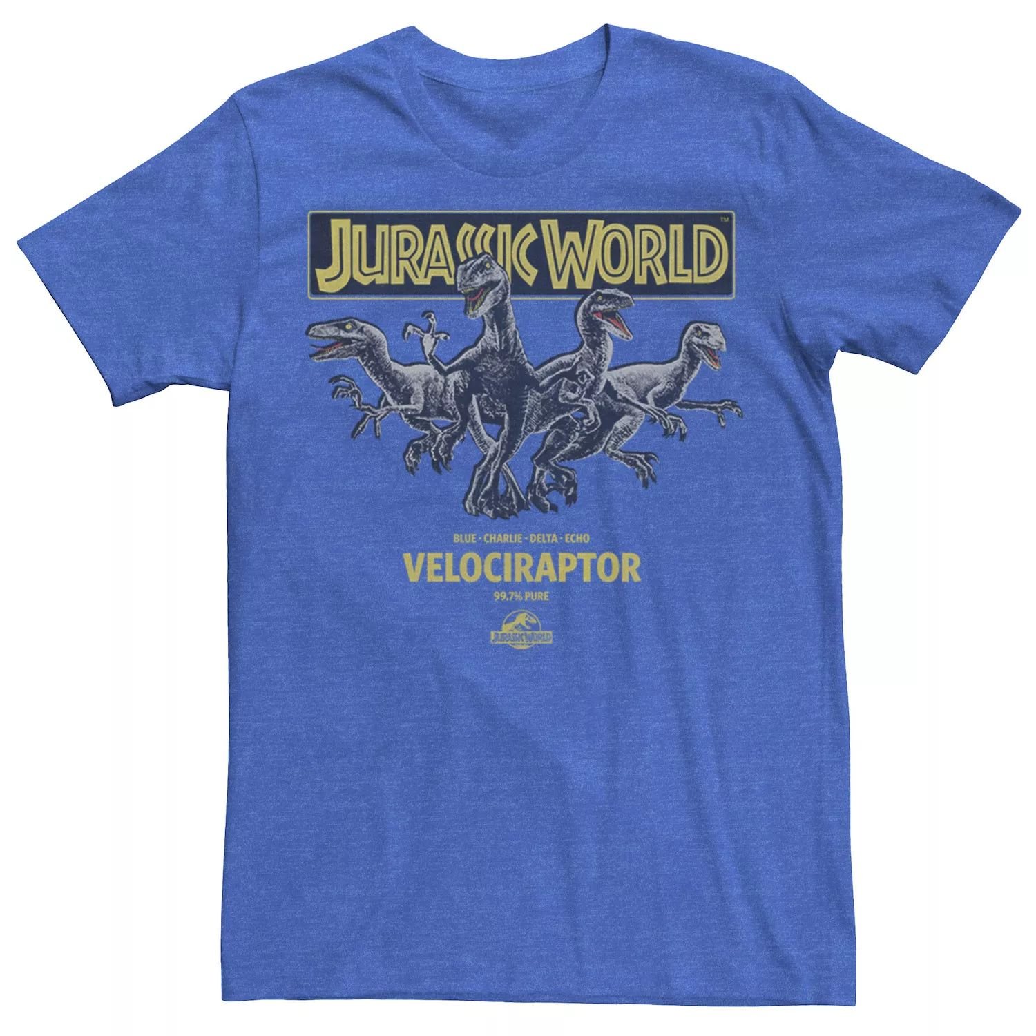 

Мужская футболка Jurassic World Blue, Charlie, Delta & Echo Pack Licensed Character