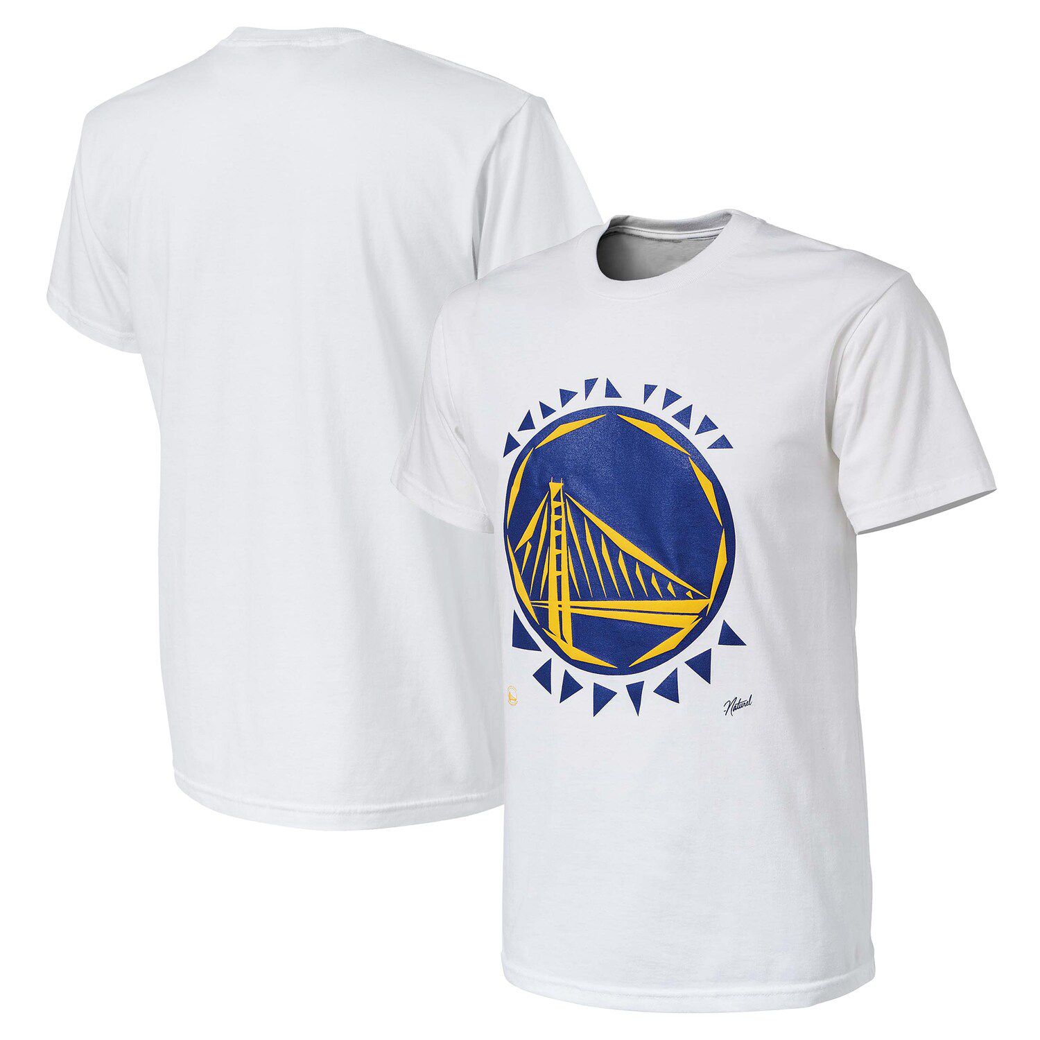 Мужская белая футболка Golden State Warriors NBA x Naturel без идентификатора вызывающего абонента