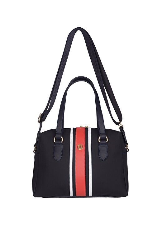 

Темно-синяя белая красная женская сумка на плечо 28X24x8 см US24268 U.S. Polo Assn., темно-синий/белый/красный