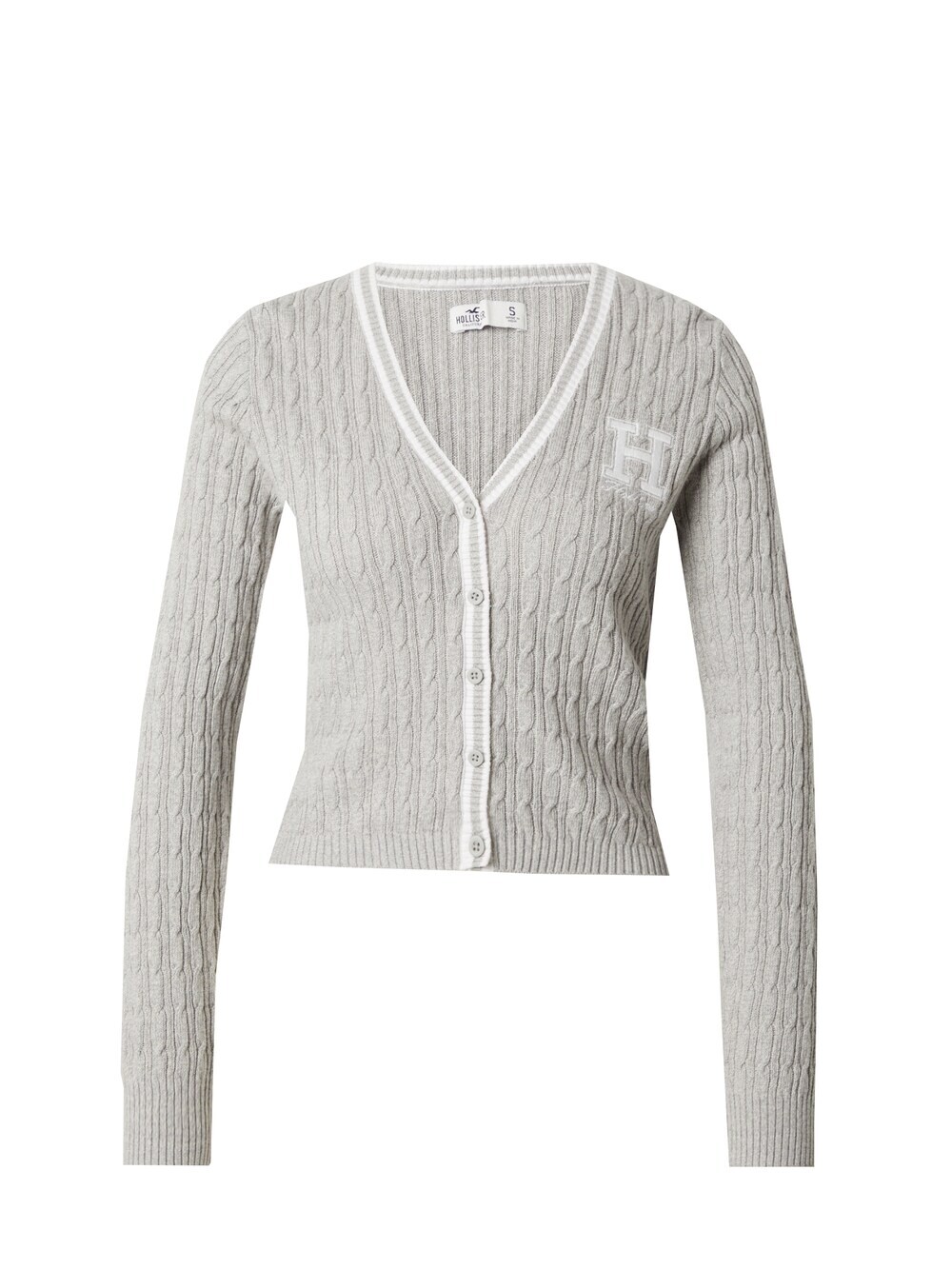 

Вязаный кардиган Hollister, серый