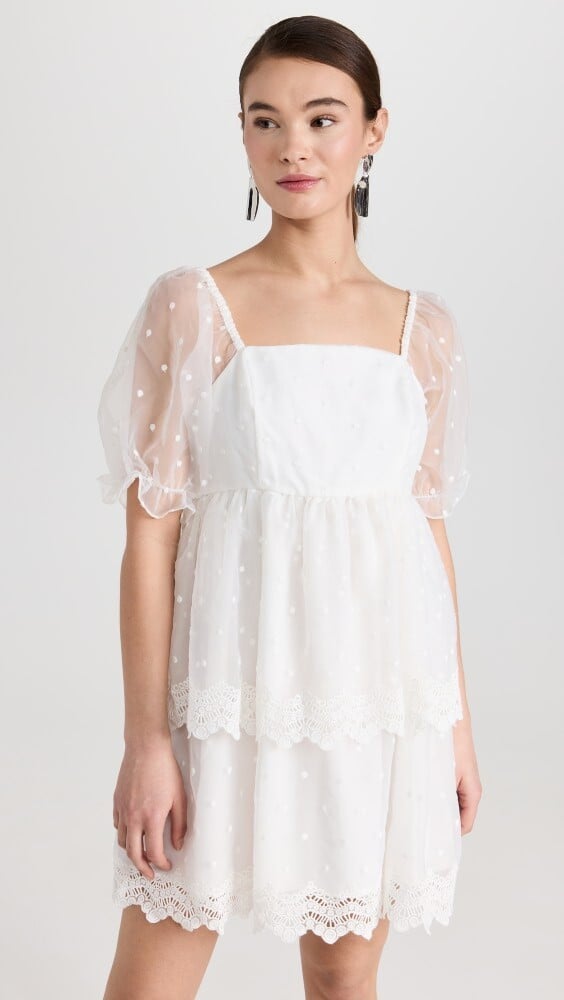 

Платье мини endless rose Dotted Organza, белый