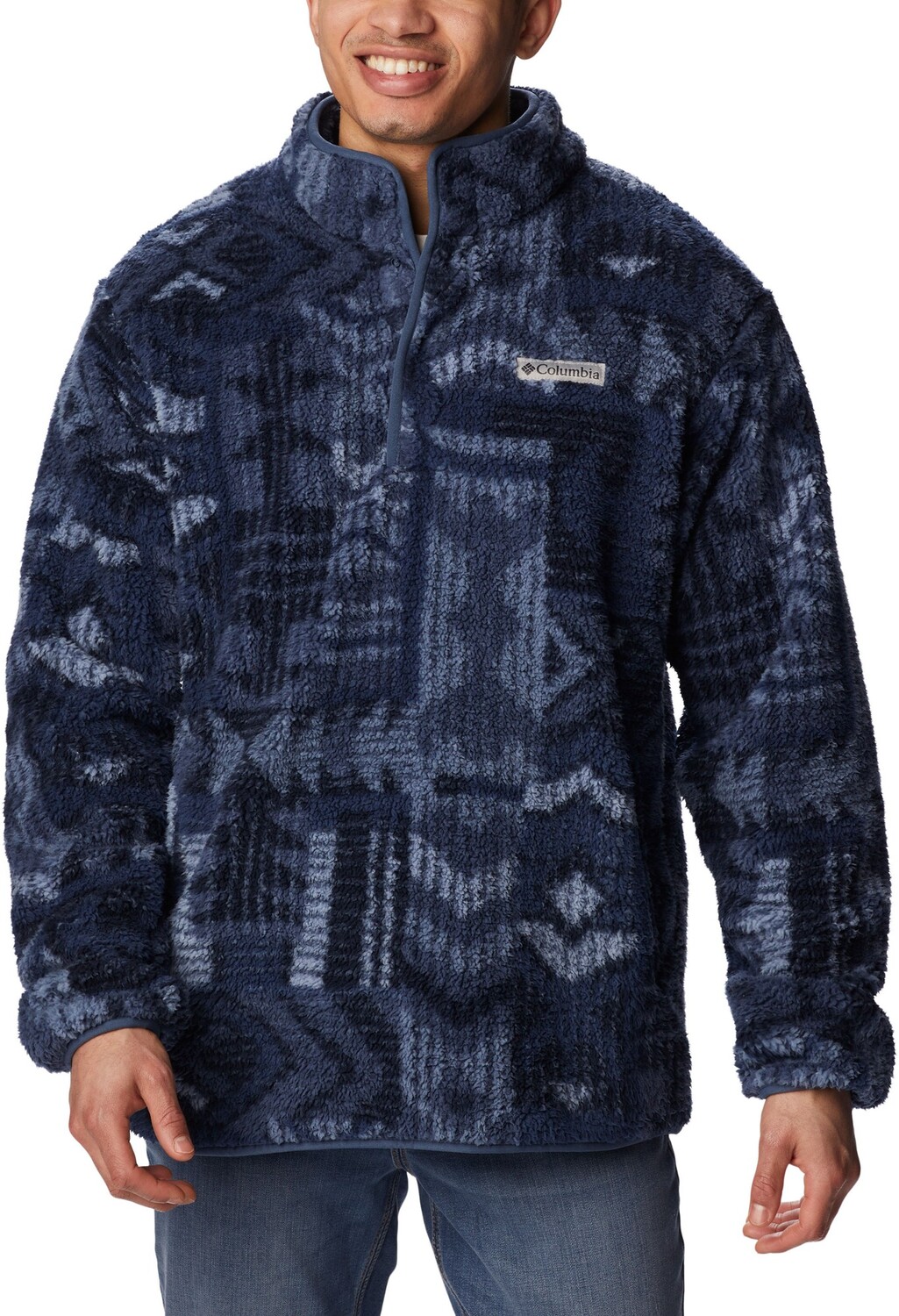 

Флисовый пуловер Rugged Ridge II из шерпы — мужской Columbia, синий