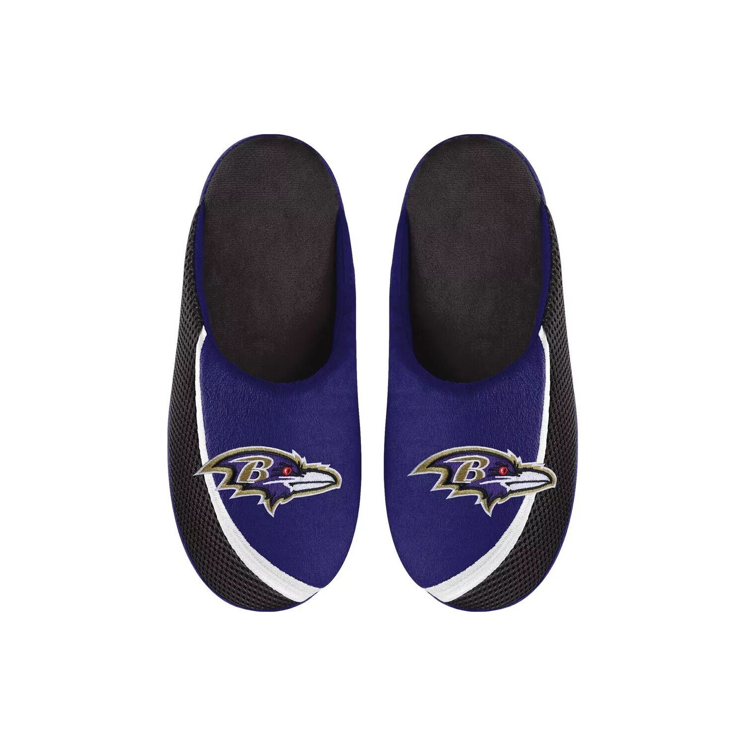 

Молодежные тапочки FOCO Baltimore Ravens с цветным краем и большим логотипом Unbranded