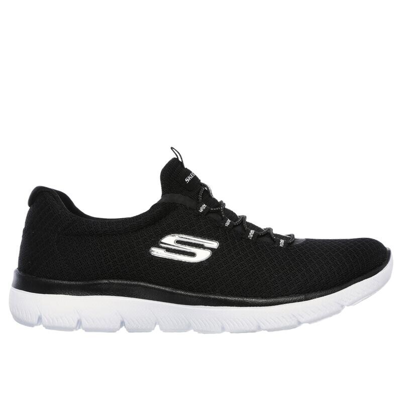 

Женские кроссовки Skechers для ходьбы 12980_BKW Черный с резинкой