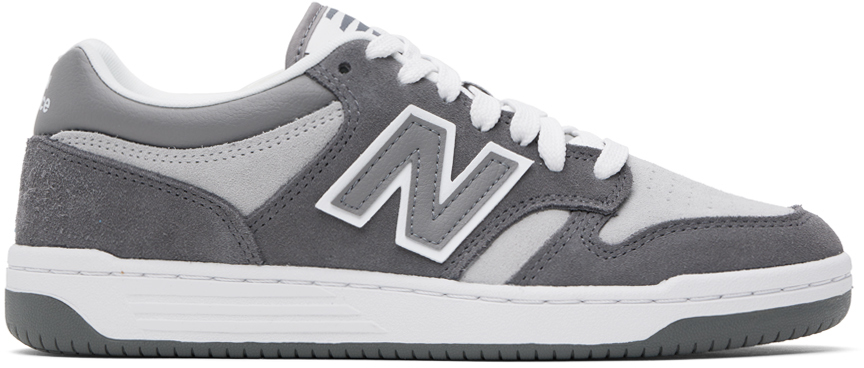 

Серые кроссовки 480 New Balance, цвет Castlerock/Shadow grey/Raincloud