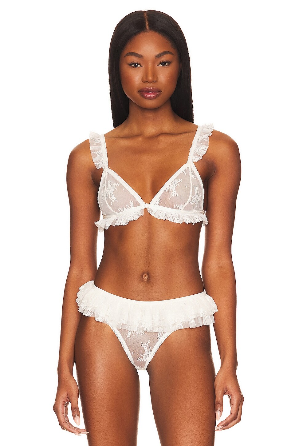 

Бюстгальтер Free People Feeling Frilly Trianglelette, слоновая кость