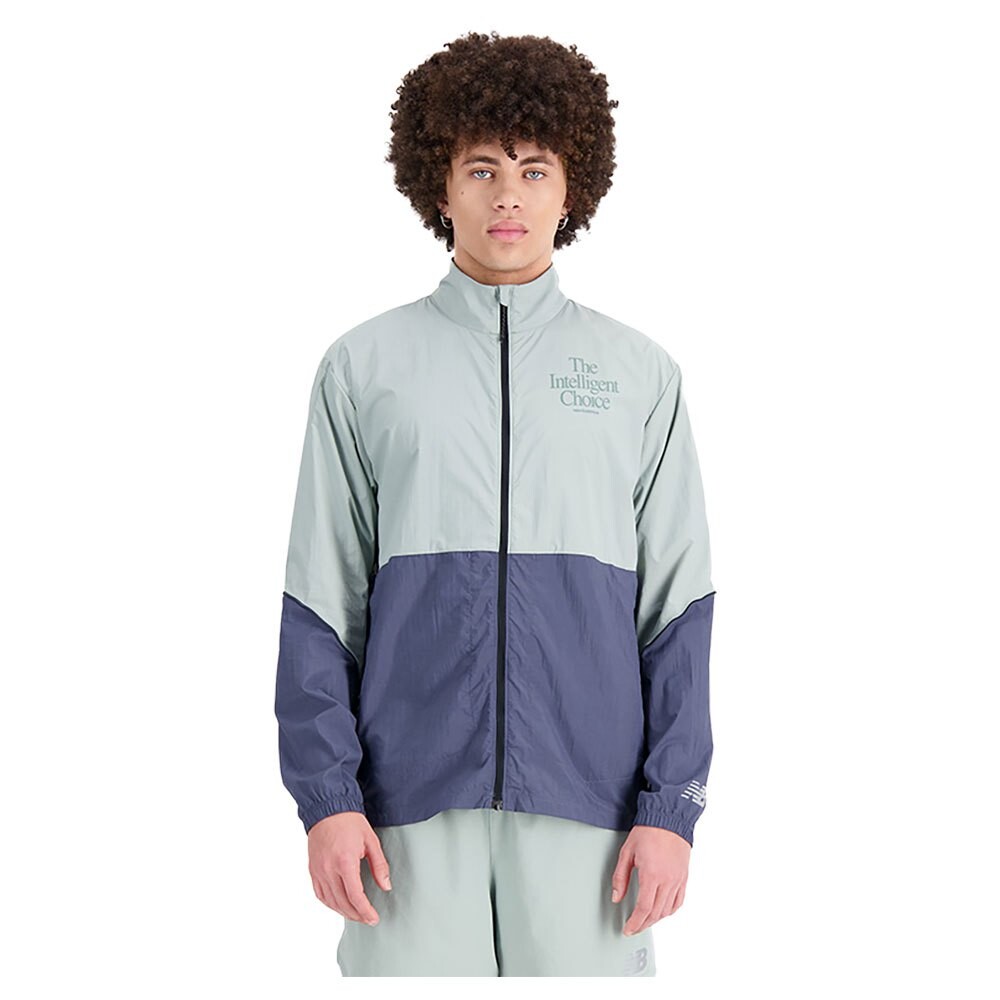 

Куртка New Balance Graphic Impact Run Packable, синий