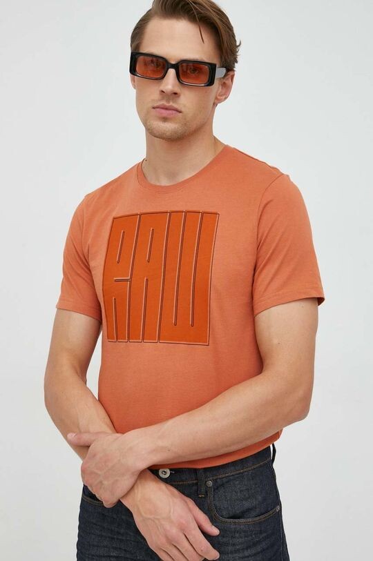

Футболка G-Star из необработанного хлопка G-Star Raw, оранжевый