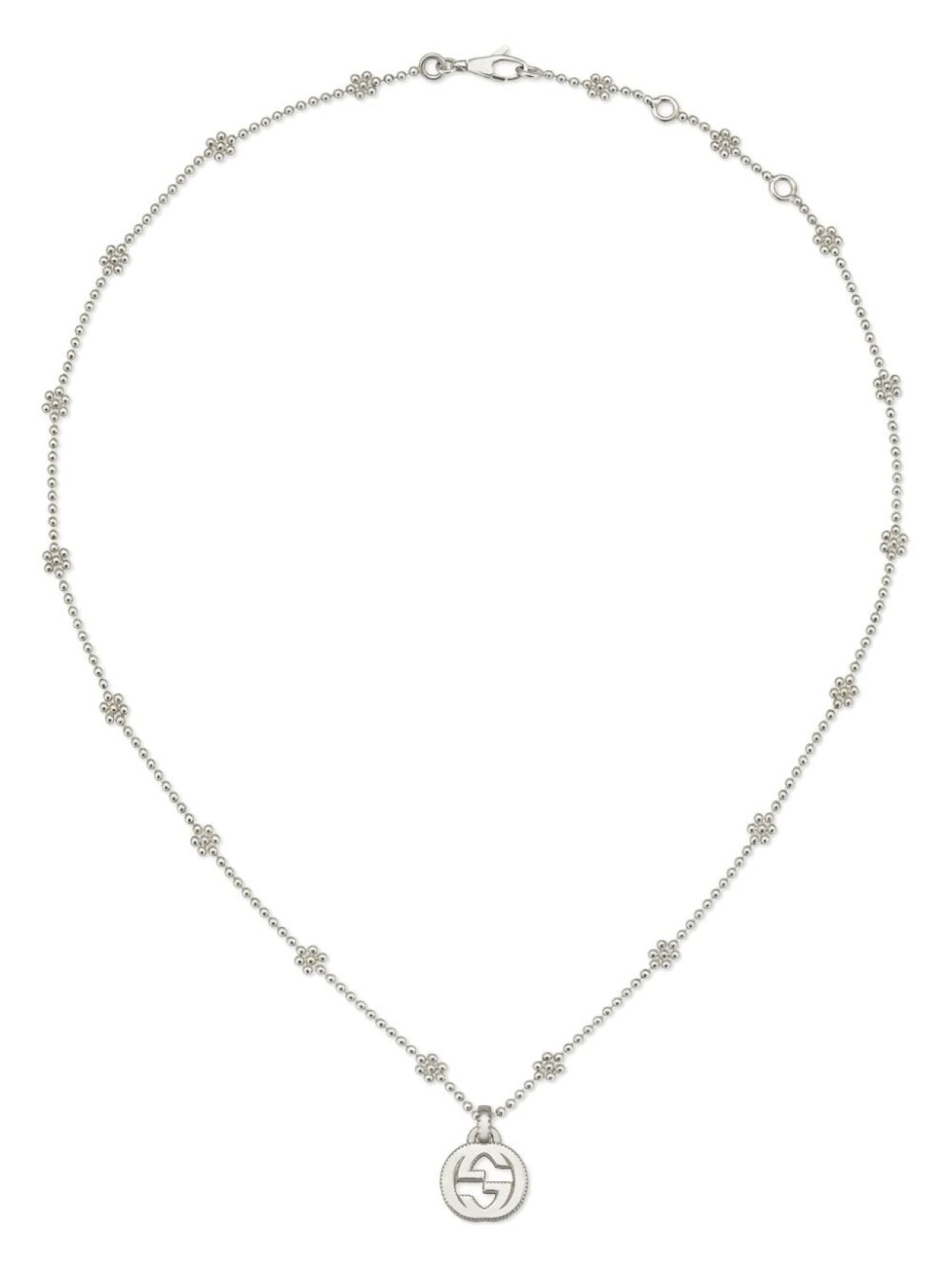 

Серебряное колье с логотипом Interlocking G Gucci, серебряный