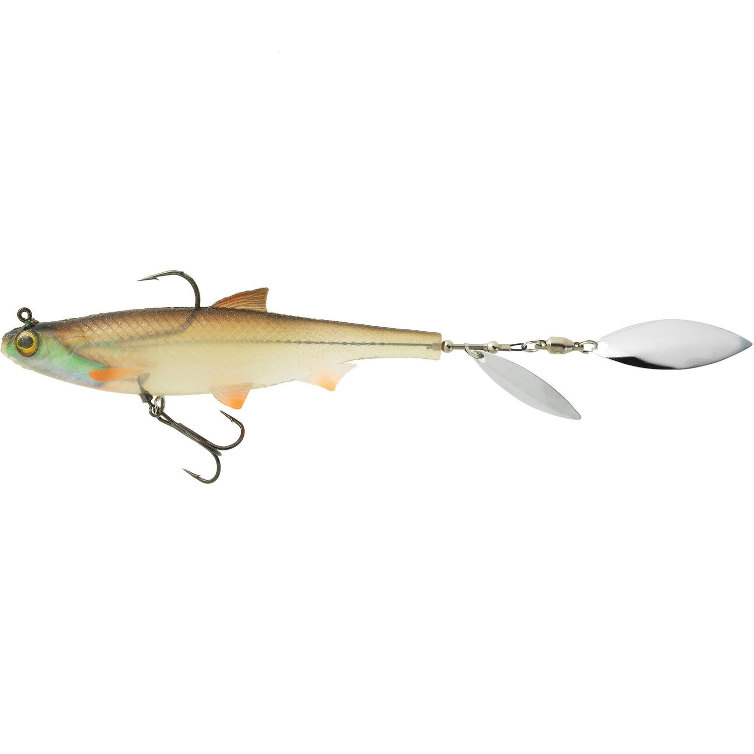 

Приманка Decathlon Fishing Roachspin 120 Roach Bladed Shad Soft Lure Caperlan, бежевый